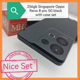 256gb Singapore oppo Reno 8 pro 5G black with case set