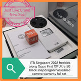 1tb freebies 2028 warranty Singapore oppo find x9 ultra 5G black snapdragon hasselblad camera warranty full set