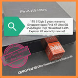 1tb 512gb Singapore 2 years warranty OPPO Find X9 Ultra 5G snapdragon hasselblad optional pwp promo warranty new set