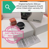 Original Authentic 2026 jan 03 official receipt Amazfit active 2 black silver warranty full set