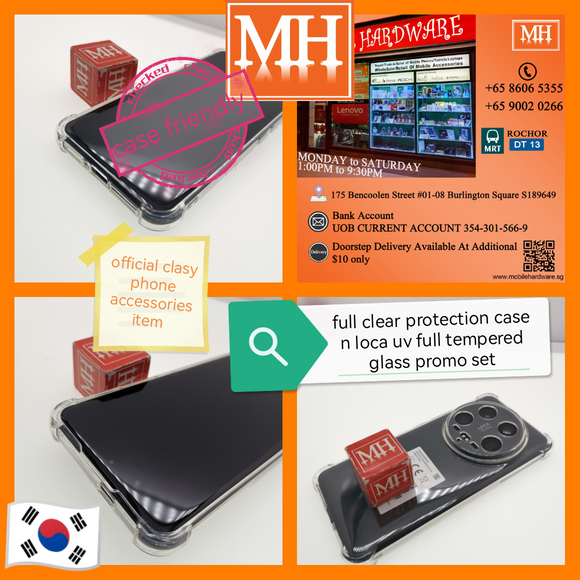 Clasy Korea full protection case n full glue loca uv tempered glass for Xiaomi 14 ultra n other model also available