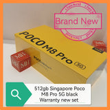 512gb Singapore Poco M8 Pro 5G black Warranty new set