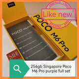 256gb Singapore Poco M6 Pro purple full set