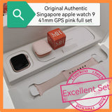 Original Authentic Singapore apple watch 9 41mm GPS pink full set