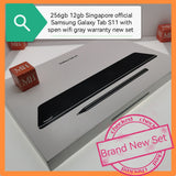 256gb 12gb Singapore official Samsung Galaxy tab s11 wifi grey with spen warranty new set
