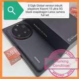 512gb global inbuilt playstore Xiaomi 15 ultra 5G black snapdragon Leica camera full set
