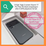 512gb 16gb 2 screen Xiaomi 17 Pro Max 5G black snapdragon GMS playstore full set