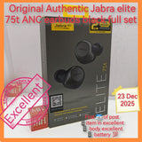 Original Authentic Jabra elite 75t ANC earbuds black full set