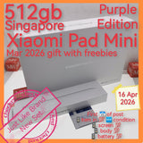 512gb 2026 Mar gift with freebies Singapore Xiaomi pad mini purple warranty full set