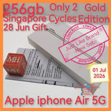 256gb 2 cycles 28 jun gift with freebies Singapore apple iphone Air 5G gold warranty full set