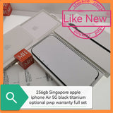 256gb Singapore apple iphone Air 5G black titanium optional pwp promo warranty full set