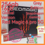 256gb 16gb global version red magic 6 pro 5G snapdragon gaming grey full set