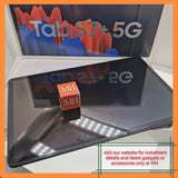 256gb big 12.4" Singapore Samsung Galaxy Tab S7+ 5g black snapdragon free glass n s pen along full set