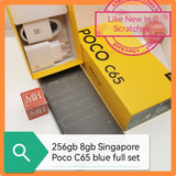 256gb 8gb Singapore official Poco C65 blue full set