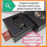 Original Authentic Huawei watch 4 pro titanium+leather global version full set