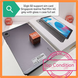 32gb SD support sim card Singapore realme Pad Mini 4G grey full set