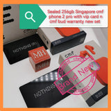 Sealed 256gb Singapore cmf phone 2 pro with vip card n cmf buds warranty new set