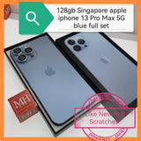 128gb Singapore official apple iphone 13 Pro Max 5G blue full set