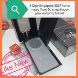 512gb Singapore 2027 honor magic 7 pro 5g snapdragon grey warranty full set