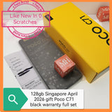 128gb April 2026 gift Singapore Poco C71 black warranty full set