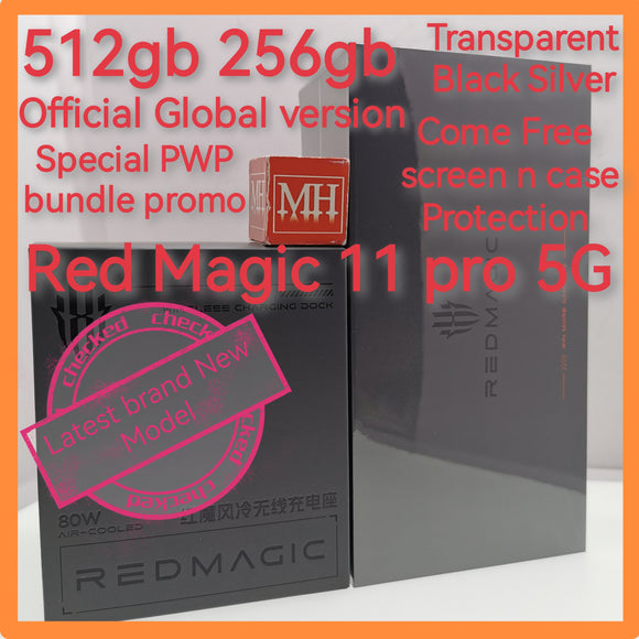 Bundle promo 80w wireless red magic 11 pro 5g snapdragon elite 5 gaming new set