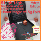 512gb 16gb Aug set Singapore honor magic v5 5G white snapdragon foldable warranty full set