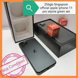 256gb Singapore official apple iphone 11 pro alpine green set