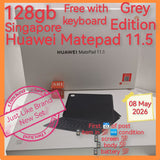 128gb Singapore Huawei Matepad 11.5 free keyboard grey warranty full set