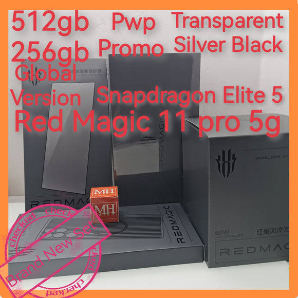 Global 512gb 256gb red magic 11 pro 5g snapdragon elite 5 pwp promo new set