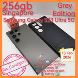 256gb Singapore Samsung Galaxy s23 ultra 5G grey with case set
