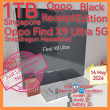 1tb official receipt Singapore oppo Find X9 Ultra 5G black snapdragon hasselblad warranty full set