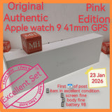 Original Authentic Singapore apple watch 9 41mm GPS pink full set