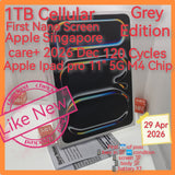 1tb cellular care+ Singapore Dec 26 First nano Screen apple ipad pro 11" 5g M4 Chip grey warranty full set
