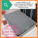 Cellular 256gb apple ipad pro M4 11" grey with branded freebies warranty full set