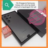 1tb Singapore official Samsung Galaxy s24 ultra 5G snapdragon black titanium full set