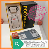 512gb 16gb Singapore official Poco F8 Ultra 5G with Bose snapdragon elite 5 Gen blue warranty full set