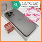 256gb Singapore apple iphone 15 pro max 5G natural titanium full set
