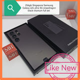 256gb Singapore official Samsung Galaxy s24 ultra 5G snapdragon black titanium full set
