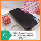 256gb Singapore apple iphone 14 pro max 5G grey set