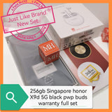 256gb Singapore honor x9d 5g black pwp buds warranty full set
