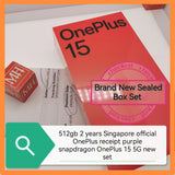 512gb 2 years Singapore official OnePlus 15 5G Snapdragon purple warranty new set