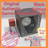 Original Authentic Singapore official Garmin Forerunner 165 black warranty full set
