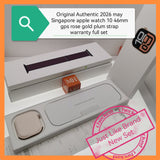 Original Authentic 2026 may Singapore apple watch 10 46mm gps rose gold plum strap warranty full set