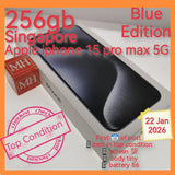 256gb Singapore apple iphone 15 pro max 5G blue titanium full set