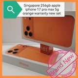 256gb Singapore apple iphone 17 pro max 5g orange blue warranty new set