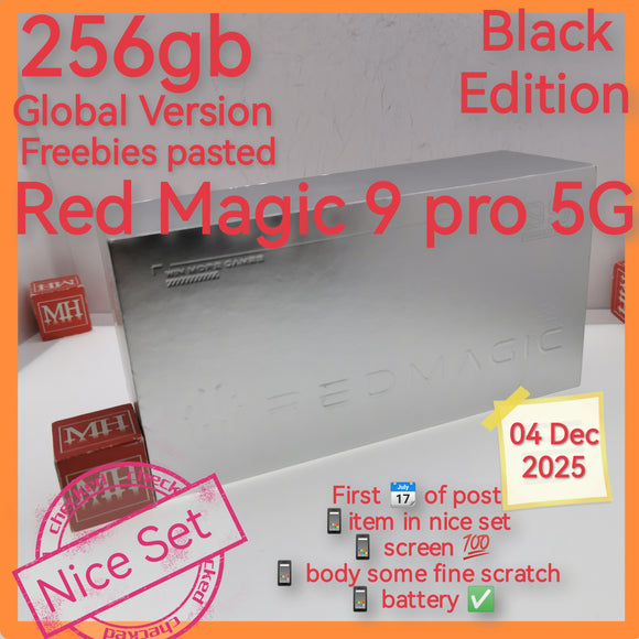 256gb global version red magic 9 pro 5G black snapdragon gaming full set