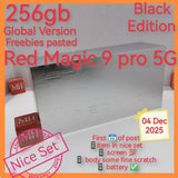 256gb global version red magic 9 pro 5G black snapdragon gaming full set