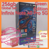 256gb global set Infinix note 40 pro 5g green full set