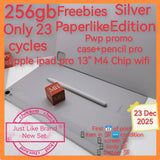 256gb M4 Chip 23 cycles Singapore apple ipad pro 13" WiFi silver optional bundle promo set