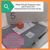 256gb Feb Gift Singapore oppo pad 5 Matt edition black with keyboard+pencil wifi warranty full set